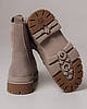Черевики високі зимові Lola Andy 8855 36 бежеві замша шерсть, фото 7