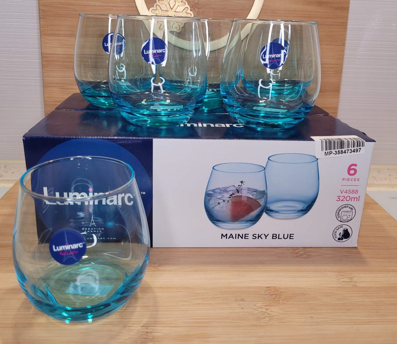 Набір склянок низьких Luminarc Maine Sky Blue 320 мл 6 шт V4588