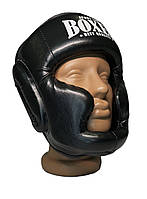 Шолом тренувальний з повним захистом (L ) шкірвініл Boxer Sport Line