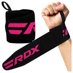Бинти для зап'ясть атлетичні (кистьові бинти) RDX W2 Gym Wrist Wraps Pink Pro