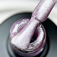 Гель лак Saga Cat Shine № 4 Кришталеве котяче око - Гель лак для нігтів котяче око рожево-бузковий Кришталева Кішечка