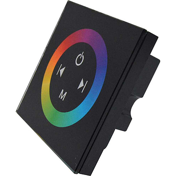 Контролер RGB з клемами чорний 12A DC12-24V – Сенсорна панель