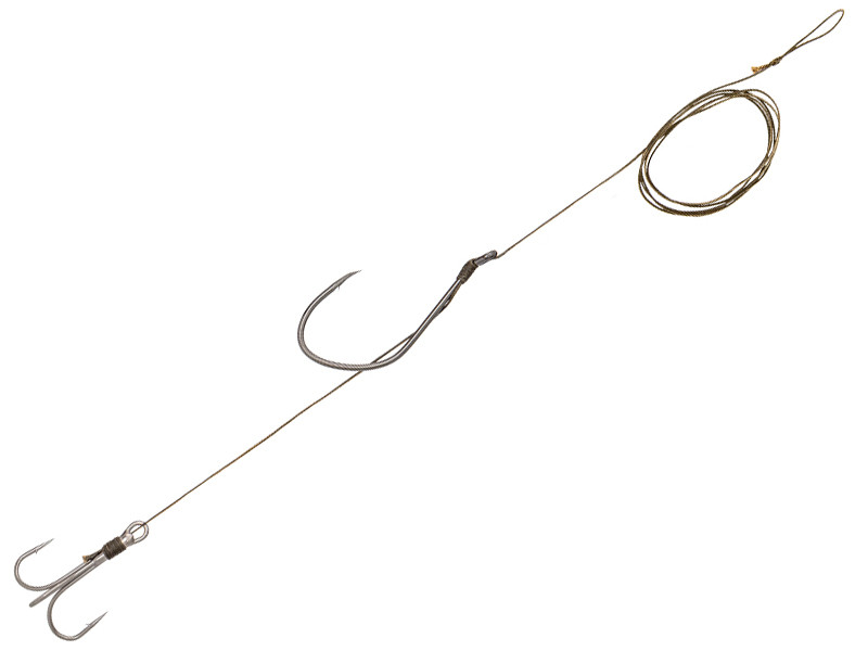 Оснащення для лову сома Carp Zoom Catfish Rig, #8/0, #5/0 triple hook, 130cm, фото 1