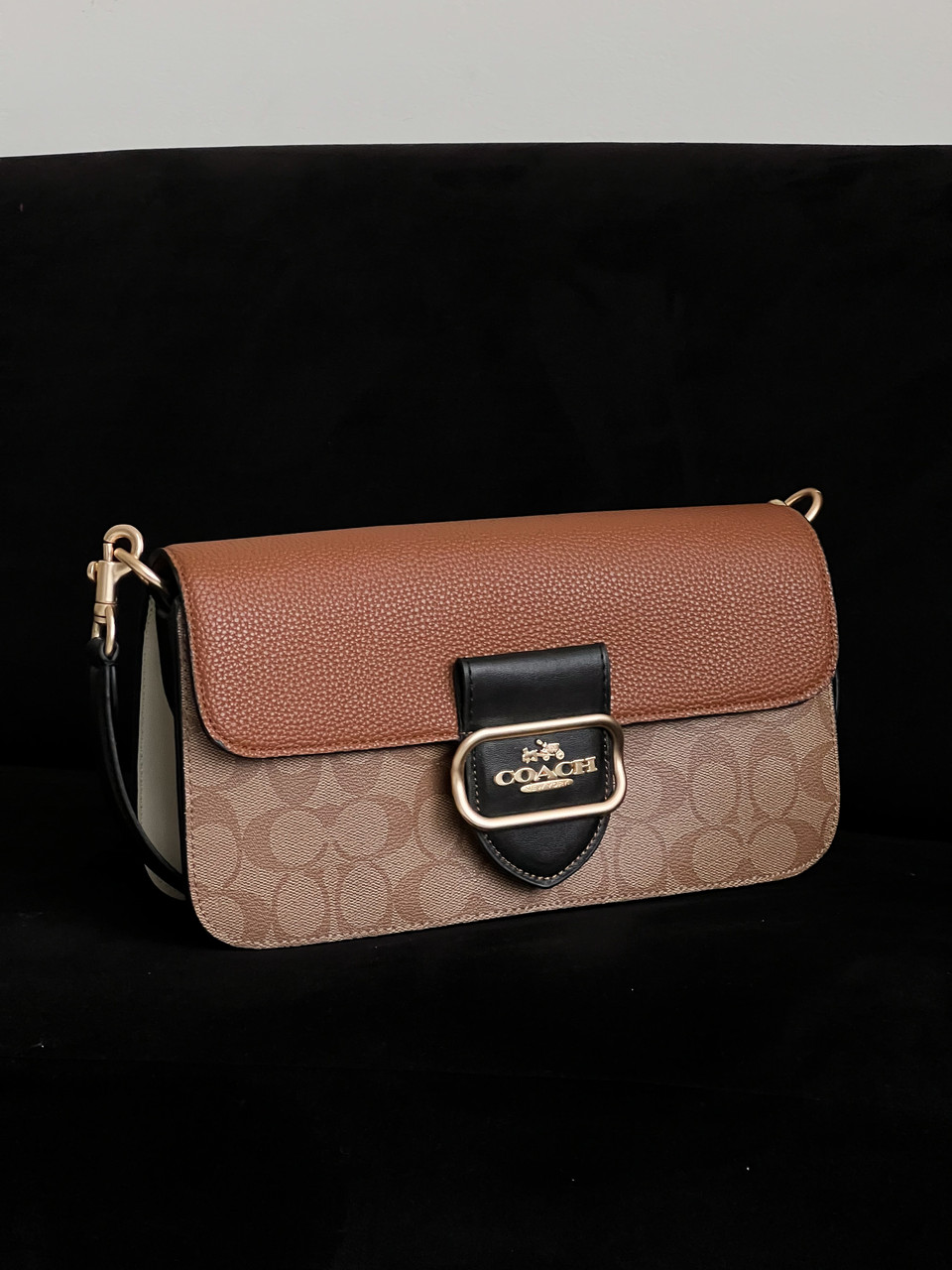 Жіноча сумка Coach Morgan бежевий крос-боді Коуч, фото 1