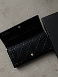 Жіночий гаманець Christian Dior чорний із буквою подвійний Діор, фото 4