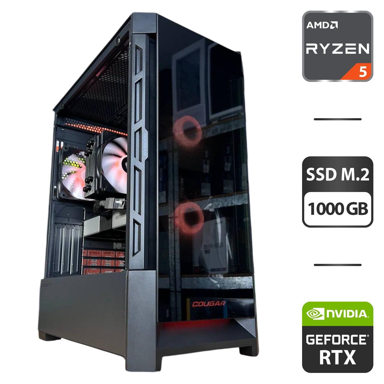 Під замовлення ігровий ПК Cougar Duoface RGB MT/ Ryzen 7 5700X/ 32GB RAM/ 1000GB SSD/ RTX 3060 Ti 8GB/ 750W
