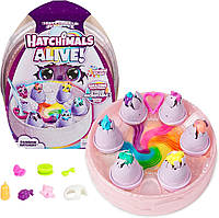 Набір хачималс із 6 фігурками в кольорових яйцях Hatchimals Alive Rainbow Hatchery