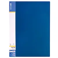 Папка пластикова А4 (боковий затискач з кишенею, синя) Economix E31202-02