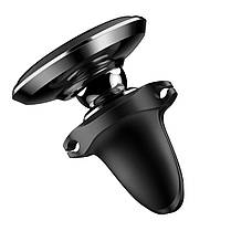 Тримач для мобільного Baseus Magnetic Air Vent Car Mount Holder with cable clip Black, фото 4