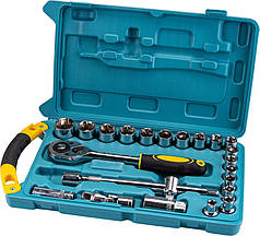 Набір інструментів ТІТРА 1⁄2" 23 шт 8-27 мм CrV кейс 78-6023