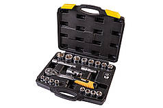 Набор насадок торцевых MASTERTOOL PROFI CrV 1/2" 10-32 мм трещотка 72Т 21 шт кейс 78-4021-PF