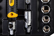 Набор насадок торцевых MASTERTOOL CrV 1/2" 10-32 мм трещотка 72Т 21 шт кейс 78-4021, фото 6