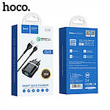 Home Charger | 18W | QC3.0 | Micro Cable (1m) — Hoco C12Q — Black, фото 2