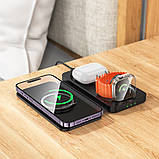 Magnetic Wireless Charger 3 in 1 — Hoco CQ13 — Black, фото 6