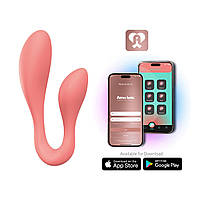 Смарт вібратор для пар оранжевого кольору Adrien Lastic Couple Secrets 2.0 + APP Кайф