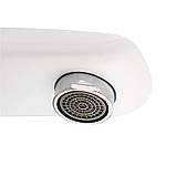 Змішувач для умивальника білий квадратний німецький MIXXUS PREMIUM PATRICK Chr-001 White (MI5853), фото 4