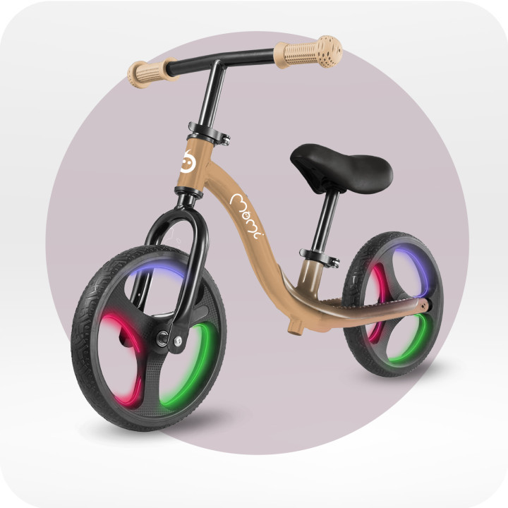 Біговел MoMi ISOKA з LED підсвіткою  beige