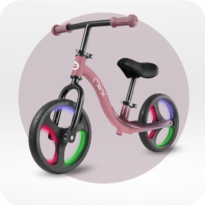 Біговел MoMi ISOKA з LED підсвіткою pink