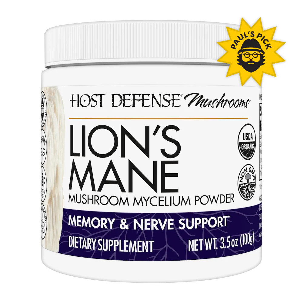 Їжовик гребінчастий Host Defense Lion's Mane Mushroom Mycelium Powder 100 g