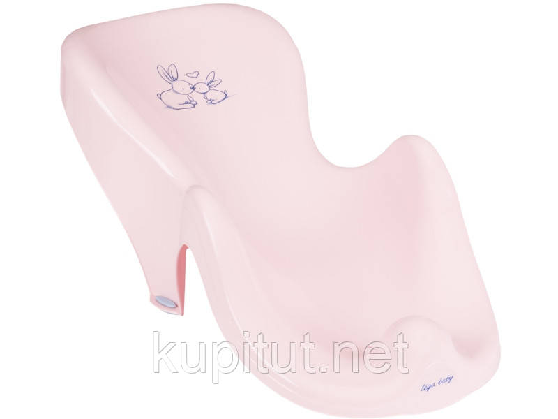 Гірка дитяча для купання антиковзка Bunny powder pink, фото 1