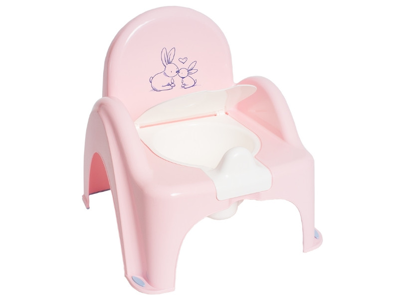 Горщик-стілець дитячий з музикою Bunny powder pink