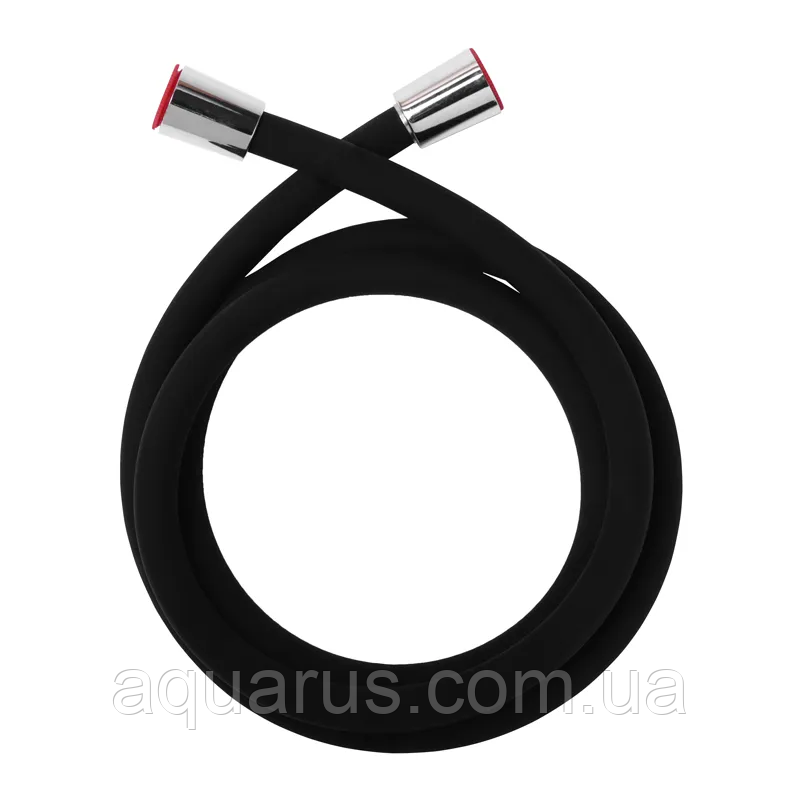 Шланг для душу силіконовий ZERIX F12 Black (150 см) (ZX2998)