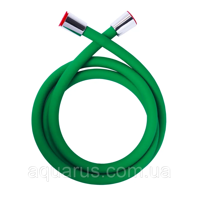 Шланг для душу силіконовий ZERIX F12 Green (150 см) (ZX2999)