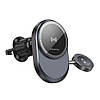 Автомобільний магнітний тримач Borofone BH219 Fine 2-in-1 Magnetic Wireless 15W, Black, фото 5