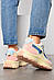 Кросівки жіночі зимові білого кольору з різнокольоровими вставками на шнурівці 195675M, фото 3