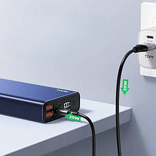 Повербанк TOPK I2006P 20000 mAh швидка зарядка QC PD 20W надійний акумулятор для смартфонів та гаджетів, фото 6