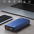 Повербанк TOPK I2006P 20000 mAh швидка зарядка QC PD 20W надійний акумулятор для смартфонів та гаджетів, фото 7