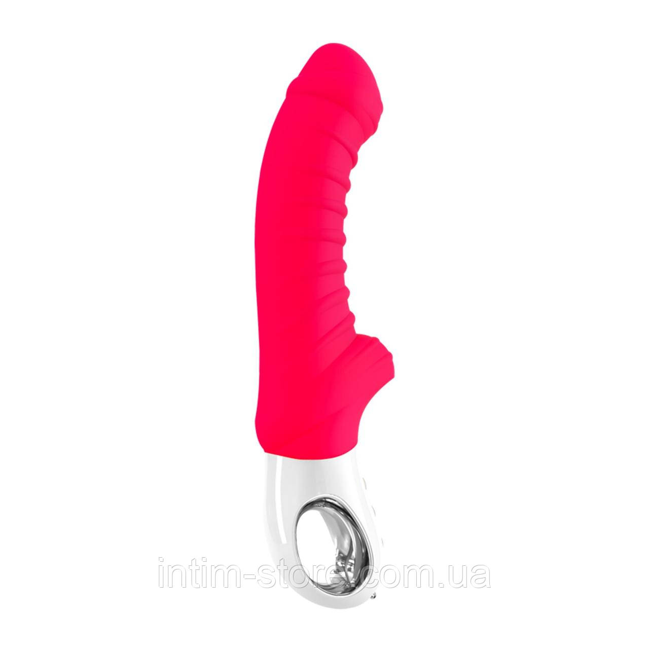 Вібратор для точки G Fun Factory TIGER india red, ребристий, підходить для анальної стимуляції, фото 1
