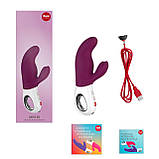 Вібратор-кролик Fun Factory MISS BI grape/white, 2 незалежні мотори, діаметр 4,2 см, фото 7
