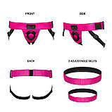 Труси для страпона Strap-On-Me Leatherette Harness Curious Fuchsia (м'ята упаковка!!!), фото 4