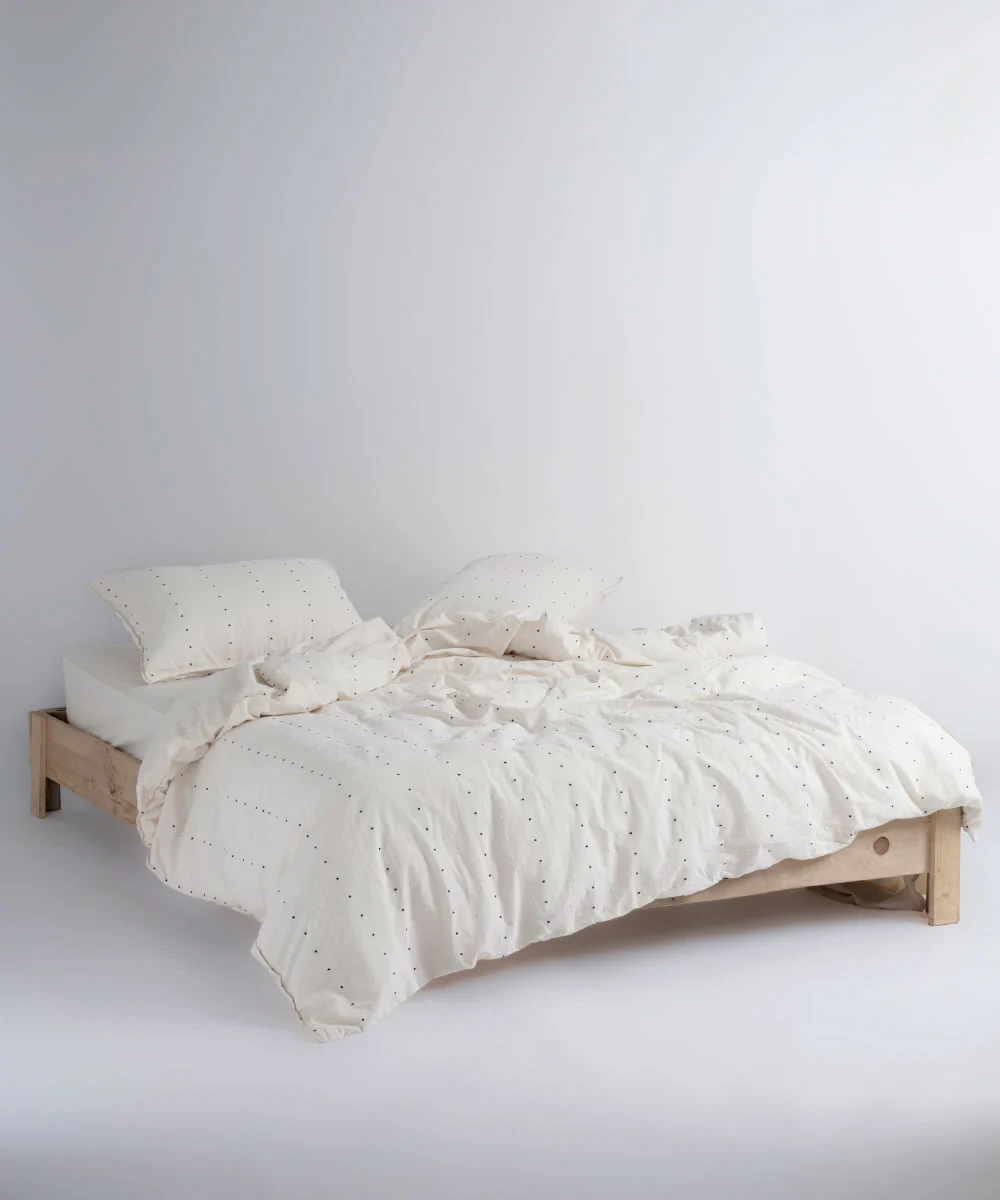 Постільна білизна Limasso Stonewashed 160 х 220 см Encorte Snow White, фото 1