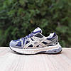 Жіночі зимові кросівки Asics Gel-Kahana 8 Grey Blue Сірі Взуття Асікс Гель Кахана 8 комбінований матеріал термо, фото 4