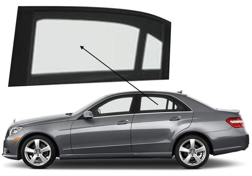 Бічне скло Mercedes E-Class W212 2009-2016 задніх дверей ліве, фото 1