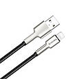 Дата кабель USB 2.0 AM to Lightning 1.0m head metal black ColorWay (CW-CBUL046-BK), фото 2