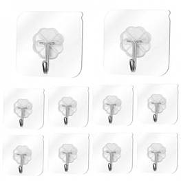 Прозорі самоклеючі гачки 10 шт - оригінал