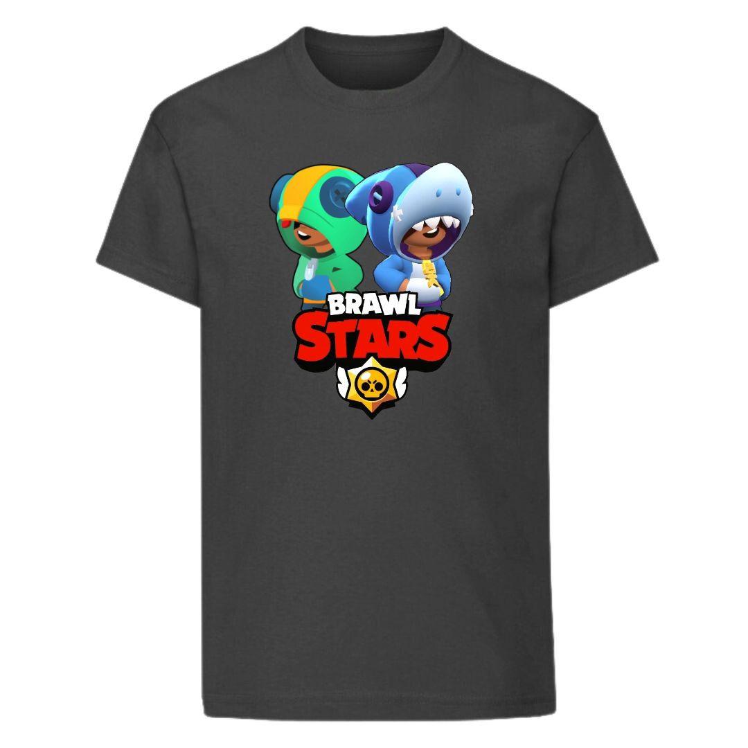 Дитяча чорна футболка з принтом BRAWL STARS