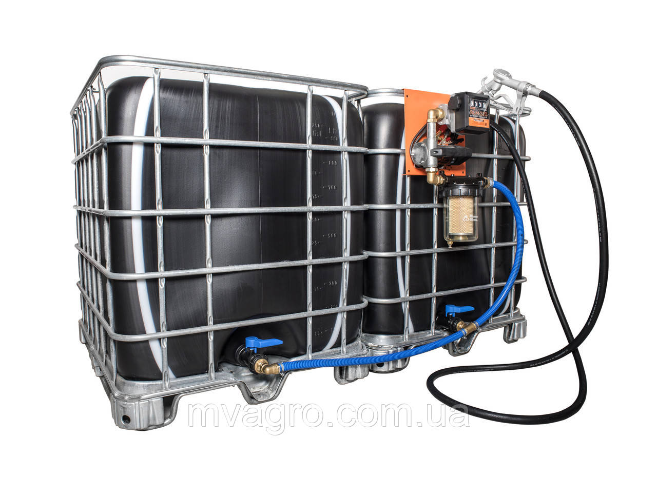 Мобільний паливний заправний модуль для ДП на базі Еврокуба, 1000 літрів, 12 вольт, фото 1