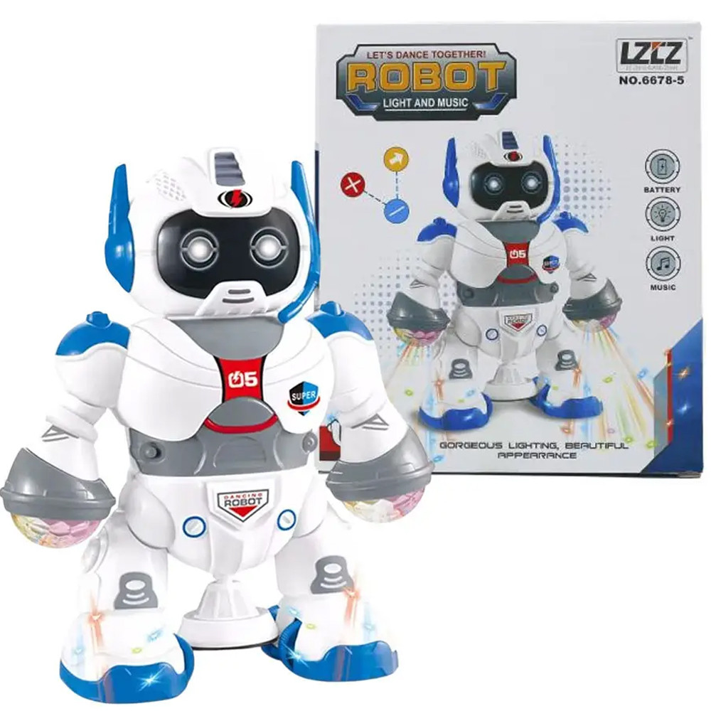 Іграшка робот, що танцює, від батарейок, Robot Light and Music / Інтерактивна іграшка робот / Іграшковий робот