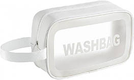 Прозора сумка-косметичка Washbag White 20см - оригінал