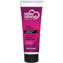 Інтимний гель-змазка Біокон New Sense з ароматом полуниці 100 мл (4820064563329) - оригінал