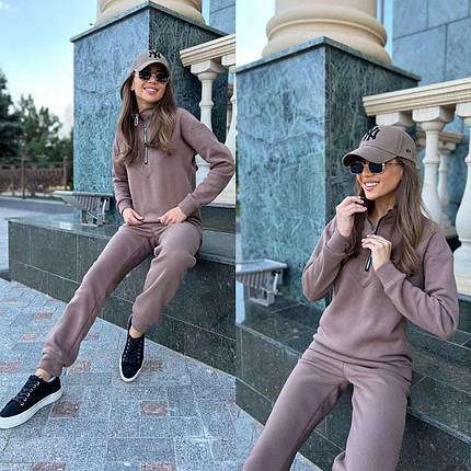 Стильний жіночий костюм на флісі, тканина "Трикотаж" 42, 44, 46, 48 розмір 42, фото 2