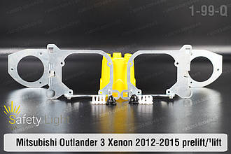 Перехідна рамка для Mitsubishi Outlander 3 Xenon (2012-2015) дорест/1 рест