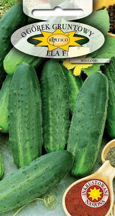 Насіння огірка Ела F1 5г (інкруст.) ТМ ROLTICO, фото 1