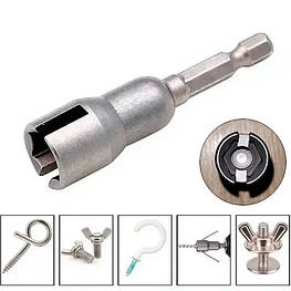 Ключ для барашкових гайок і гачків 65мм, тип В, насадка для шуруповерта, CR-V, сірий - оригінал