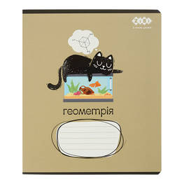 Зошит ZiBi предметний CRAZY CAT 48 аркушів клітинка, геометрія (ZB.1703-22) - оригінал