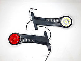 Габаритні ліхтарі "рога" габаріт, білий з червоним, гумовий корпус 12V 180*90*30 - оригинал